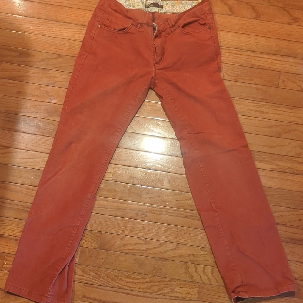 Prana Terracotta Pants with Floral Lining